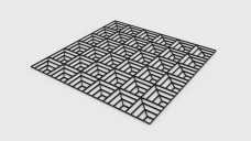 Seamless Cornered Wireframe Pattern 3D Model - Free Download | FREE 3D MODELS