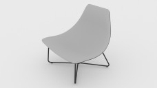 Modern Curved Side Chair 3D Model - Free Download | FREE 3D MODELS