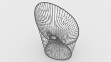 Modern Metal Frame Outdoor Armchair 3D Model - Free Download | FREE 3D MODELS