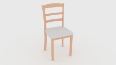 Traditional Simple Dining Chair 3D Model - Free Download | FREE 3D MODELS