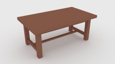 Simple Wooden Coffee Table 3D Model - Free Download | FREE 3D MODELS