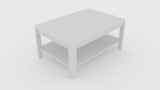 Simple Rectangular Coffee Table 3D Model - Free Download | FREE 3D MODELS