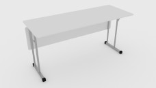 Large Modern Linear Office Desk 3D Model - Free Download | FREE 3D MODELS