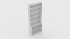 White Bookcase 3D Model - Free Download | FREE 3D MODELS