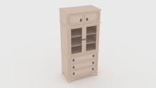 LargeGlass Display with Drawers 3D Model - Free Download | FREE 3D MODELS