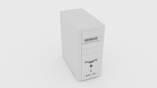 Simple White Desktop Computer Tower 3D Model - Free Download | FREE 3D MODELS