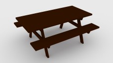 Outdoor Picnic Table 3D Model - Free Download | FREE 3D MODELS