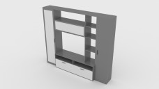 Black and White Shelving Unit 3D Model - Free Download | FREE 3D MODELS