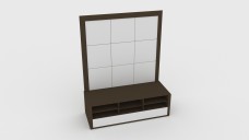 TV Stand Unit with Backboard 3D Model - Free Download | FREE 3D MODELS