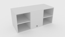 Floor White Shelving Unit 3D Model - Free Download | FREE 3D MODELS