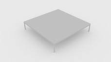 White Metallic Square Coffee Table 3D Model - Free Download | FREE 3D MODELS