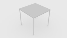 White Square Dining Table 3D Model - Free Download | FREE 3D MODELS