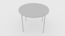 White Round Dining Table 3D Model - Free Download | FREE 3D MODELS